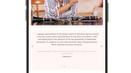 Móvil del sitio web de Carmen Borregales
