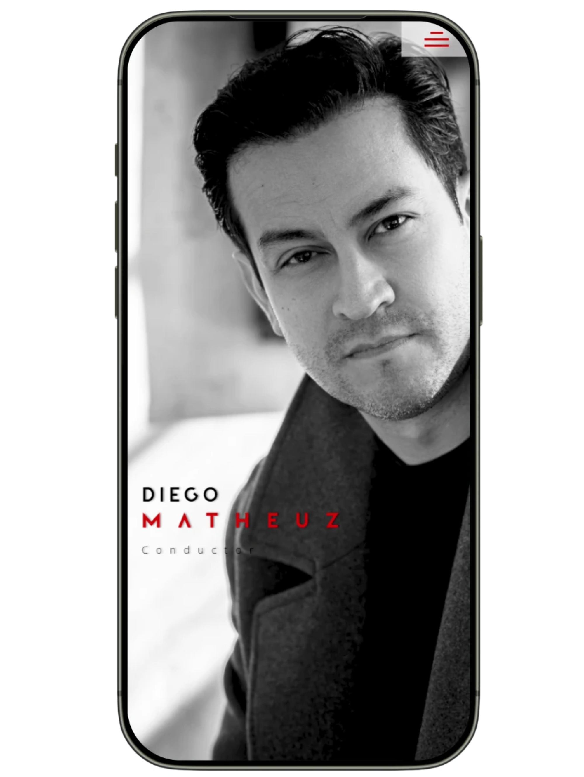 Móvil del Sitio Web de Diego Matheuz